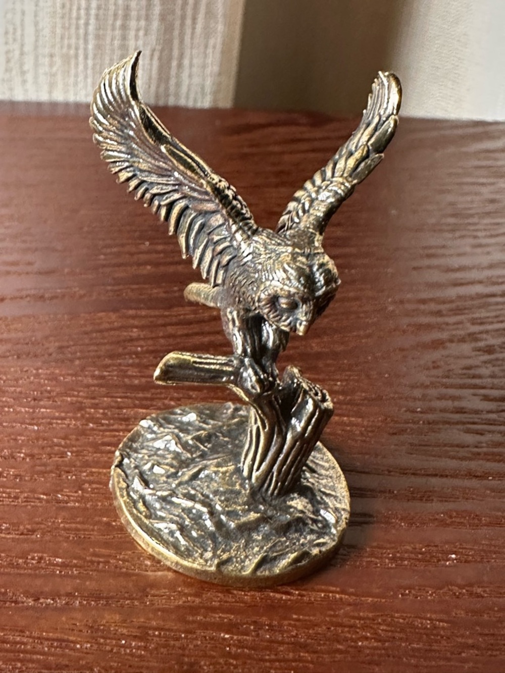 Mini Brass Owl Collectible Figurine, Vintage Style - Picture 5 of 13